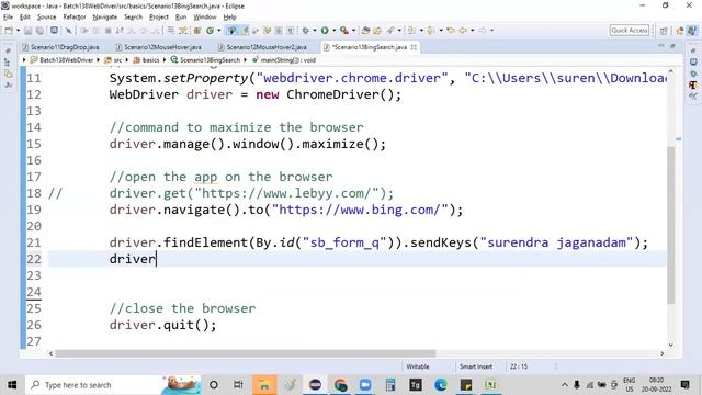 Bing Search operation using XPath | WebDriver Tutorial in Telugu смотреть онлайн