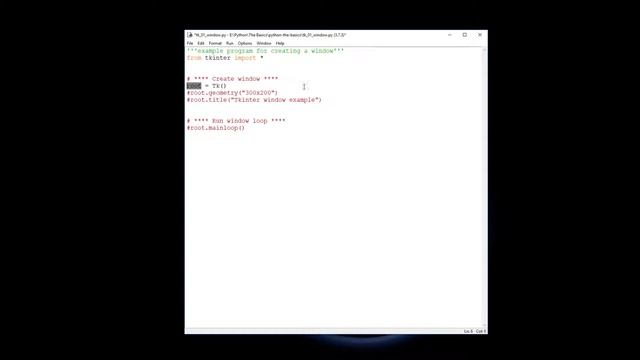 Tkinter Basics - Creating Windows смотреть онлайн