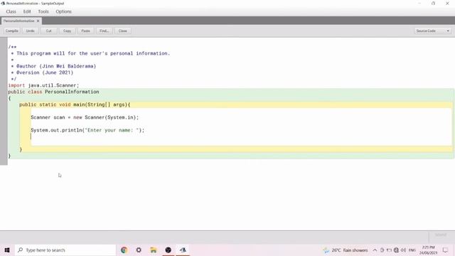 User Input in Java (Creating a Pogram that will ask for the user's personal information) смотреть онлайн