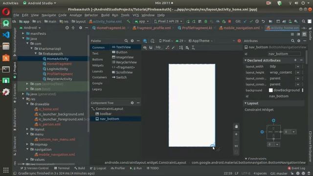 Tutorial Firebase Authentication - 5. Membuat Bottom Navigation - Android Studio Kotlin смотреть онлайн