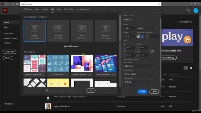 1.) Home Screen | Adobe Illustrator CC 2021 - from zero to beyond смотреть онлайн