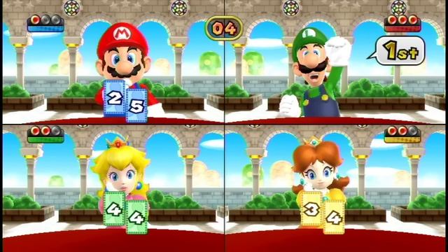 Mario Party 9 MiniGames - Mario Vs Peach Vs Luigi Vs Daisy (Master Cpu) смотреть онлайн