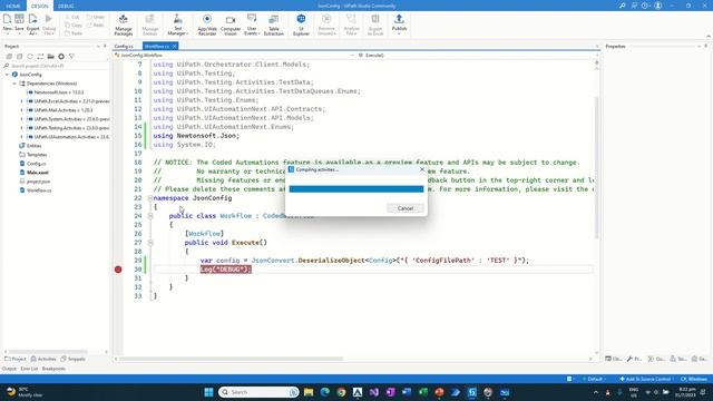 UiPath How to use JSON Configuration File смотреть онлайн