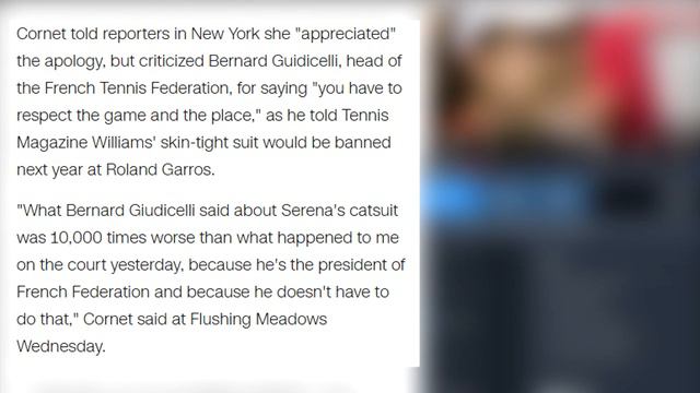 Alize Cornet defends Serena Williams 10000 tmes worse what Giudicelli did to her смотреть онлайн