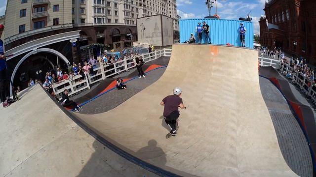 Степан Гайдай - "Битва на Манежке" 5 трюков лучшая линия, экстремальный самокат 20190526 смотреть онлайн