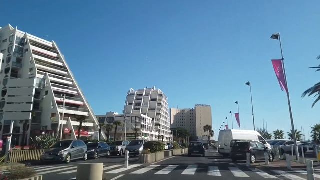 La Grande-Motte in France ?? | Driving around the beautiful city of La Grande-Motte смотреть онлайн