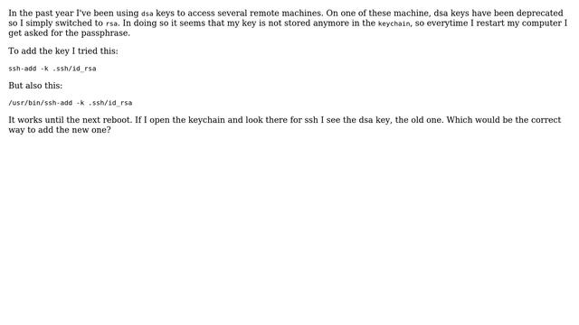 Apple: How to manually add ssh key to keychain? смотреть онлайн