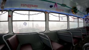 Легендарный троллейбус ЗИУ- 5Д в Чебоксарах. В салоне Ретро - троллейбуса.