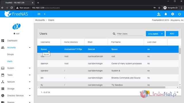How To Create FTP User On FreeNAS.