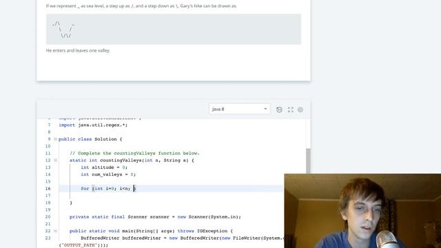 HackerRank Counting Valleys Solution Explained - Java смотреть онлайн