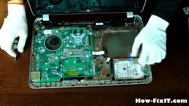 HP Pavilion 15-n Series Disassembly, Fan Cleaning and Thermal Paste Replacement смотреть онлайн