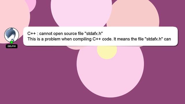 C++ : cannot open source file "stdafx.h" смотреть онлайн