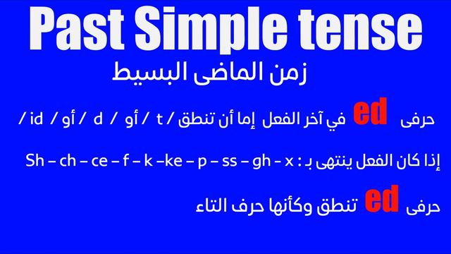 زمن الماضى البسيط past simple tense смотреть онлайн