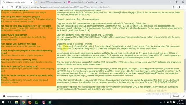Build a 5 tables php MySQL program in 7mins using ipsunflez(revised) смотреть онлайн
