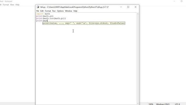 math functions Example in Python смотреть онлайн