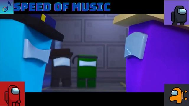 "EMERGENCY MEETING" Among Us Minecraft Music Video, But it's sped up! смотреть онлайн