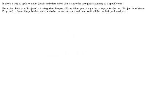 Wordpress: Update post (published) date when changing category смотреть онлайн