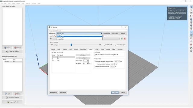 Как настраивать профили для Simplify3D смотреть онлайн