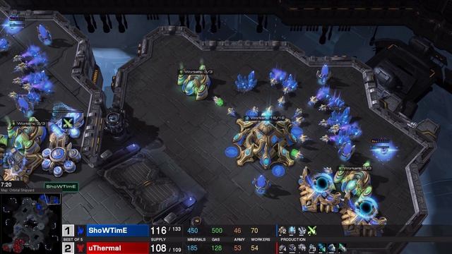 SC2 LotV Tournament - uThermal (T) vs ShoWTimE (P) - Game 4 on Orbital Shipyard смотреть онлайн