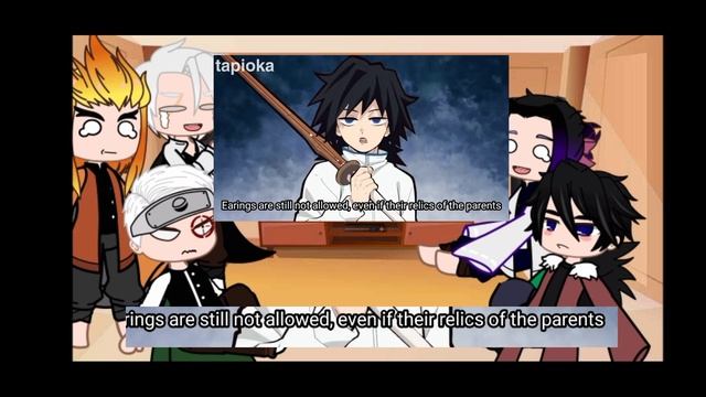 hashiras react to tomioka giyu || demonslayer react смотреть онлайн