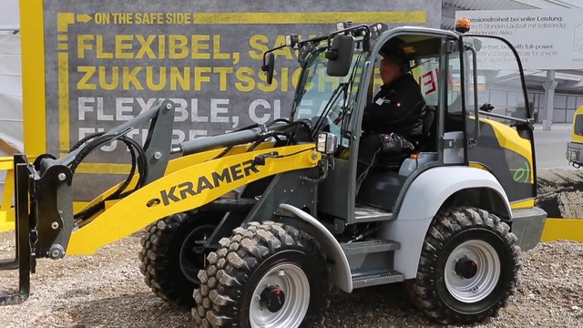 Фронтальный погрузчик электрический Kramer 5055e на Bauma 2016 смотреть онлайн