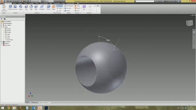 How To Create a 3D Hole on a Revolved Face | Autodesk Inventor смотреть онлайн