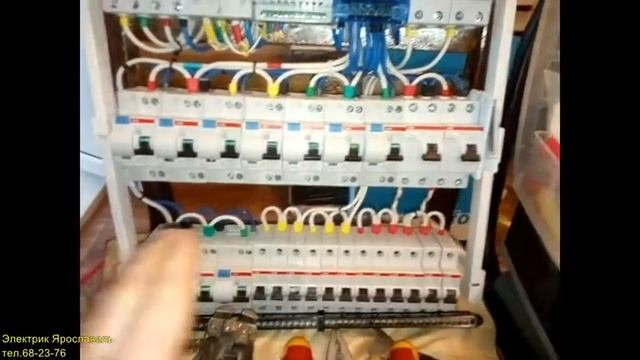 Сборка щита на 54 модуля для загородного дома. Ярославль Электрик 68 23 76 смотреть онлайн