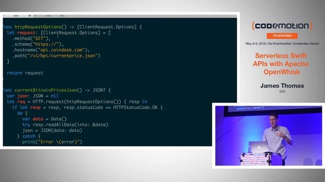 Serverless Swift APIs with Apache OpenWhisk - James Thomas - Codemotion Amsterdam 2018 смотреть онлайн