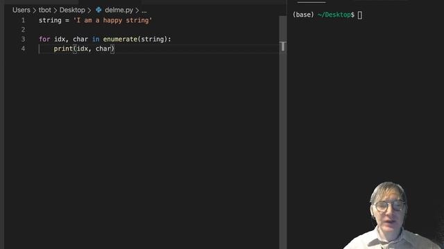 Strings - Using enumerate with strings смотреть онлайн