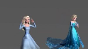 MMD - Ice Elsa and Frozen 2 Elsa + Testing Queen Anna's Cape Physics (Chaos Medley)