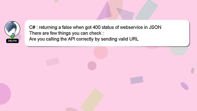 C# : returning a false when got 400 status of webservice in JSON смотреть онлайн