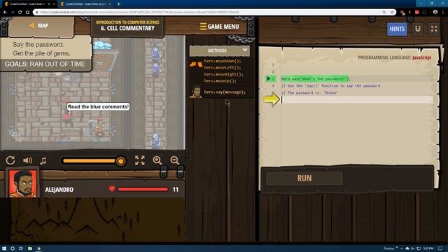 Code Combat - Level 6 JavaScript Tutorial смотреть онлайн