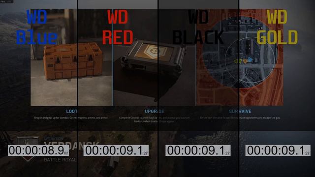 WD BLUE Vs WD RED Vs WD BLACK Vs WD GOLD - HDD Loading Time Comparison