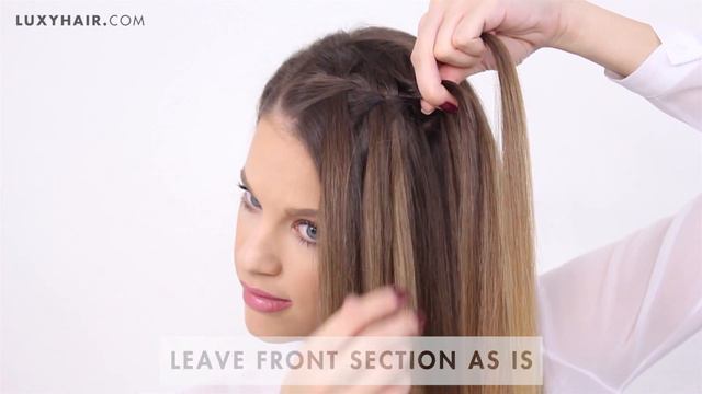 How To Waterfall Braid： Hair Tutorial For Beginners ｜ Luxy Hair смотреть онлайн