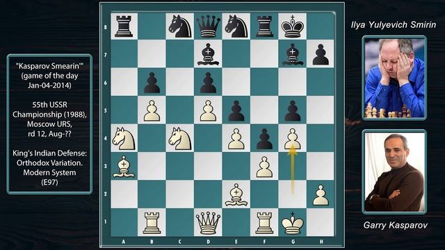 Kasparov vs Smirin, 1988 || 100 Best Chess Games of the 20th Century смотреть онлайн