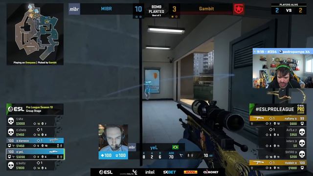 Mibr vs Gambit - ESL Pro League - HIGHLIGHTS | CSGO смотреть онлайн