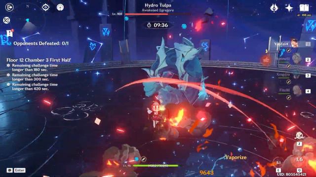 C6 Yanfei Overvape & C3 Physical Freminet Furina | Genshin Impact 4.3 Spiral Abyss Floor 12 смотреть онлайн