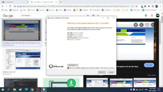 Cài JDK 19 và NetBeans 15 để lập trình Java - Code một chương trình cơ bản смотреть онлайн