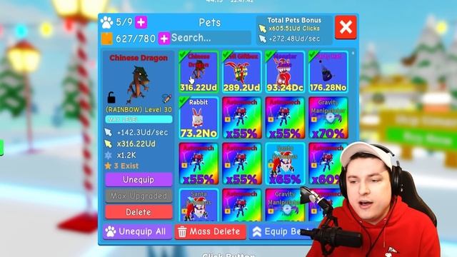 SECRET X6 HATCH NEW YEAR CODES + FREE RAINBOW PET IN ROBLOX CLICKER SIMULATOR смотреть онлайн