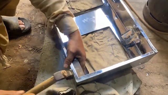 Производство кухонной плиты из нержавеющей стали. смотреть онлайн