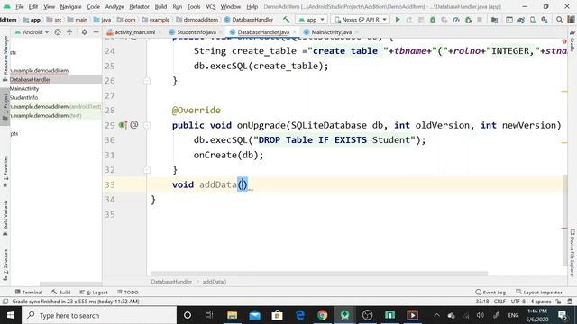 Insert Data in Sqlite Database table in android studio. смотреть онлайн