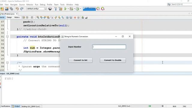 Java Convert JTextField String To int and double смотреть онлайн