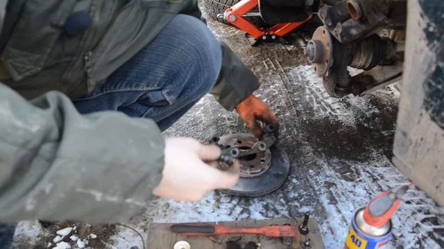 Daewoo/Chevrolet Lanos/Sens замена передних тормозных колодок, дисков, направляющих суппорта смотреть онлайн
