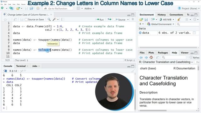 Change Letter Case of Column Names in R (2 Examples) | Upper & Lower | names(), toupper(), tolower( смотреть онлайн