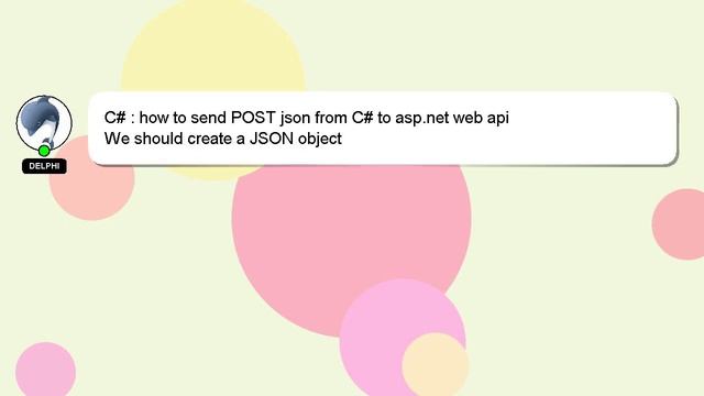 C# : how to send POST json from C# to asp.net web api смотреть онлайн