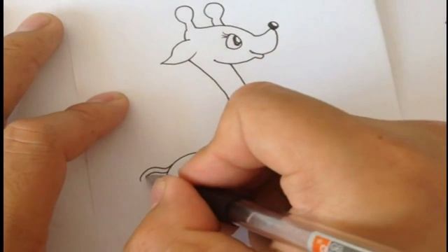 Уроки рисования, учимся рисовать жирафа, Drawing lessons, learn to draw a giraffe смотреть онлайн