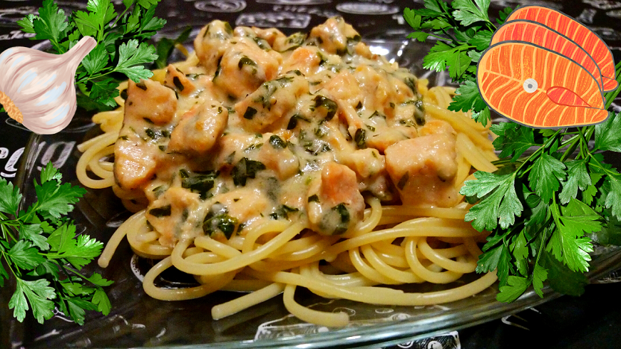ПАСТА С ФОРЕЛЬЮ В СЛИВОЧНОМ СОУСЕ / Вкусный и быстрый рецепт итальянской кухни смотреть онлайн