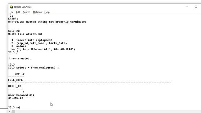 oracle 07 Insert Statement смотреть онлайн