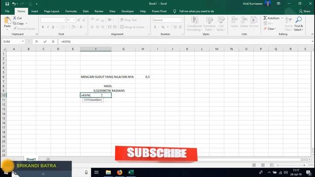 TUTORIAL RUMUS & FUNGSI ASIN DI MICROSOFT EXCEL смотреть онлайн