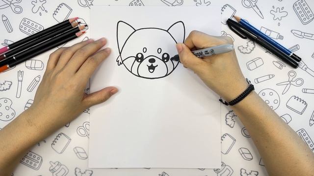 HOW to DRAW a RED PANDA (step by step). смотреть онлайн